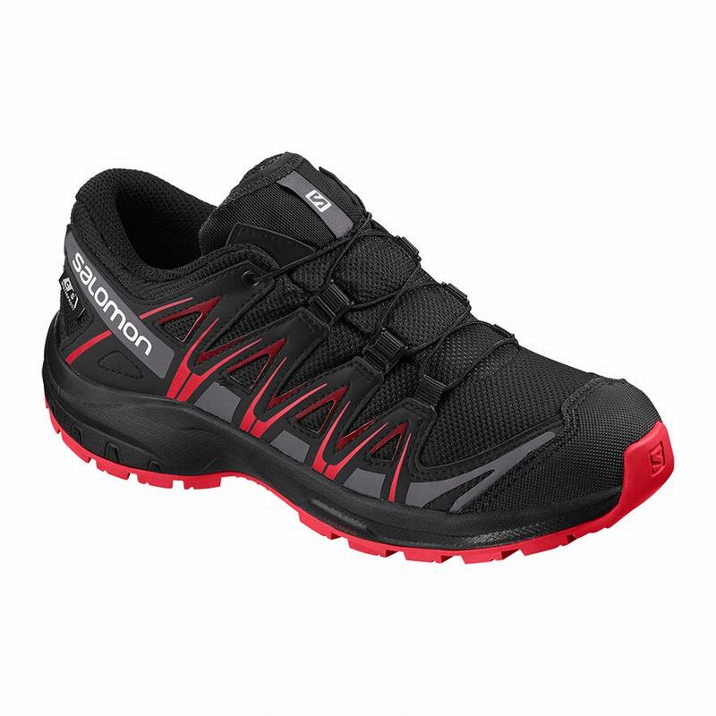 Salomon Singapore Kids Hiking Shoes - XA PRO 3D CLIMASALOMON™ WATERPROOF Black | 76201-NRDX